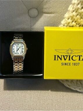 Invicta Two-Tone Silver and Gold Bracelet Watch with White Dial